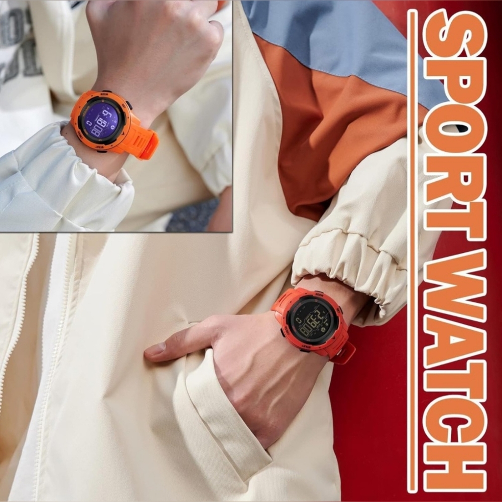 Men's Digital Fitness Watch Waterproof Pedometer..... - Picture 6 of 7